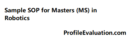 sample sop for ms in robotics