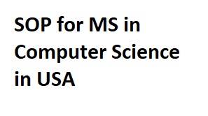 SOP for MS in Computer Science in USA