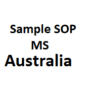 sample sop for ms masters in Australia