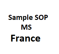 sample sop for ms masters in France
