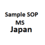 sample sop for ms masters in Japan