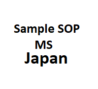 sample sop for ms masters in Japan